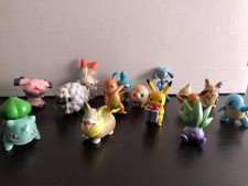 Pokemon Figuren Sammlung Pikachu Evoli Tomy Schiggi Eevee Glumanda keine Karten