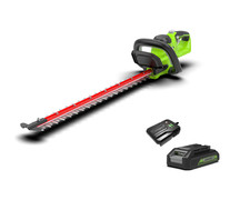 24V Akku Heckenschere 61cm Greenworks GD24HT61K2 mit 2Ah Batterie und Ladegerät