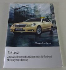 Zusatz-Betriebsanleitung | Mercedes-Benz E-Klasse W212 Taxi & Mietwagen | 3/2010