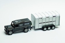 Kids Globe Spielfahrzeug Landrover Metall mit Kunststoffteilen und Viehanhänger