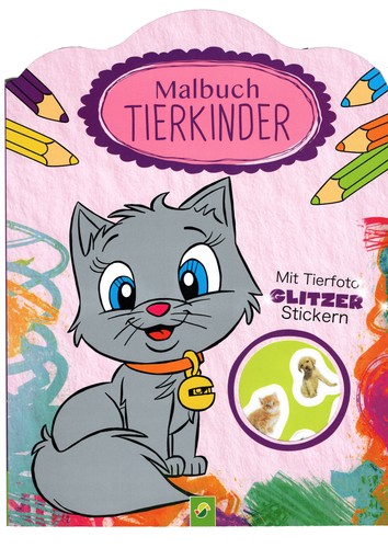 Malbuch tierkinder mit - tierkinder, glitzer