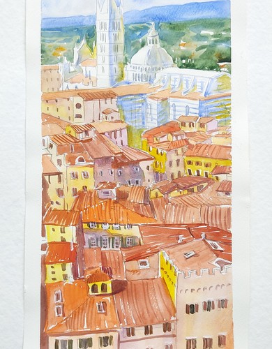 Toskana original aquarell - original,