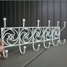Garderobe mit 6 Haken weiß gewischt 38x15cm,Vintage,Shabby,Hakenleiste,Wandhaken