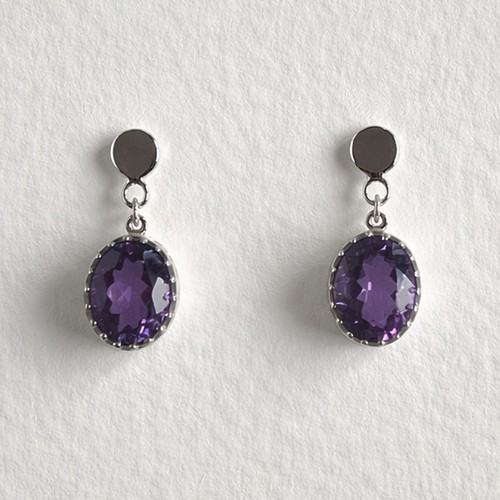 14k weißgold ovale - 14k, amethyst