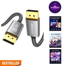 Silkland 8K DisplayPort 1.4 Kabel – Ultra HD, 144Hz, 8K@60Hz, Gaming & Profes...