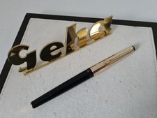 Geha Goldschwinge schwarz 2. Modell 736 "F" 14ct./585 Kolbenfüller 1970-1981