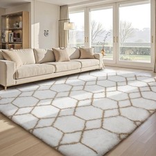 Flauschige Teppiche Hochflor Shaggy Teppich Langflor Wohnzimmer Pflegeleicht DHL