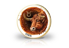 2 Euro mit Farbapplikation und