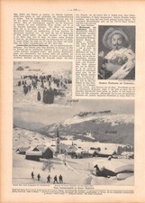 Lawinen-Unglück im kleinen Walsertal - Heuberg Riezlern - 1907 ~21x30cm