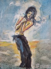 Ölbild Abstrakt Modern Art Alexander Diener Kunst Unikat Wandbild Frau Bunt 