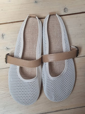 Ballerina Damen Gr.38, Netz, in creme weiß und beige