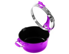 Ø20cm Multifunktionstopf / Kochtopf Aluguss KING® mit Keramikbeschichtung Lila