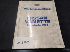 N378 Nissan Werkstatthandbuch Wartungsnaleitung Vanette Modellreihe C120