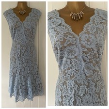 Gina Bacconi Kleid Gr. 22 Blau