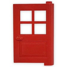 Lego Tür 4 Fenster Rot 3861
