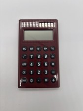 Mini Taschenrechner Rot mit Hülle Funktioniert Einwandfrei