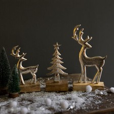 Holz und Metall Figur Rentiere