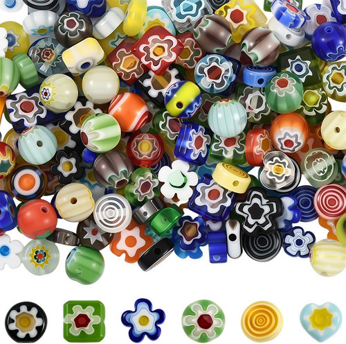 180 stück 8mm - 8mm, millefiori