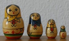 Russische Puppen! Matrioschka!Matroschka.Babuschka.Matrjoschka.Matruschka!4 St.