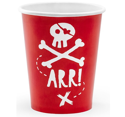 Piraten partybecher rot - piraten,