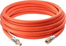 DOMINOX Propan Butan Gasschlauch mit Schelle 1/4" lks und Steckkupplungen, 5m