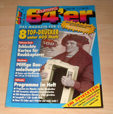 PC Zeitung Zeitschrift 64'er Magazin Commodore C64 - 8 / 92 64er 1992 Drucker