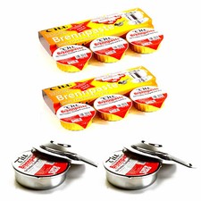 2x Pastenbrenner mit 8x Brennpaste a 80g Spiritusbrenner Fondue Ethanol Brenner