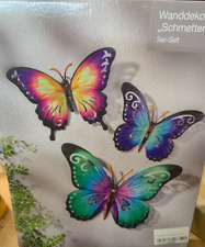 Wanddeko Schmetterling Frühlingstraum 3er-Set, aus Metall