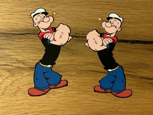 Popeye aufkleber comic - 2x,