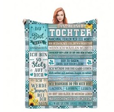 Persönliche  Kuscheldecke   "An Meine Tochter von Mama "