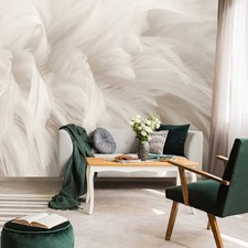 Fototapete Weiß Federn Natur