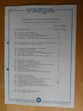 VESPA RICHTZEITENTABELLE 1991