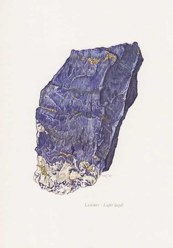 Lasurit lapis lazuli farbdruck - lasurit,