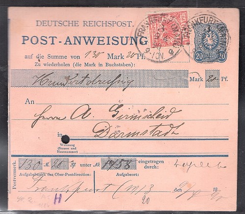 Postanweisung mit mif - dr.,