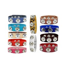 Budawi® Click Button Armband aus Leder Chunks für Click-Button Knöpfe -58724-