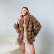 Frauen echte Fuchs Pelzmantel