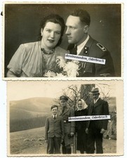 A10 Fotos Polizei Soldat mit seiner Frau RSHA Sipo SD-Raute Schirmmütze