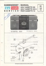 GRAETZ - golf cassette 230 A / profi 110 - Manual Anleitung Schaltplan - B8175