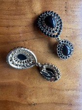 Ohrschmuck schwarz Messing