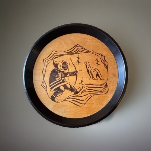 Vintage wandteller holz - holz, kanada