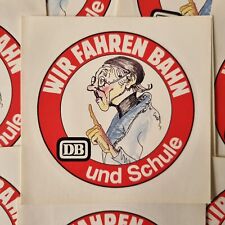 11 x Vintage Aufkleber / Sticker - DB - WIR Fahren Bahn und Schule - um 1980/85