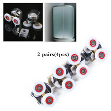 4 x Duschkabinenrollen 25mm Glastürrolle für Doppelrollen Rollenführung Dusche