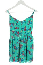 HOLLISTER Minikleid Damen Kleid Gr. DE 40 türkis-rot-blau Casual-Look