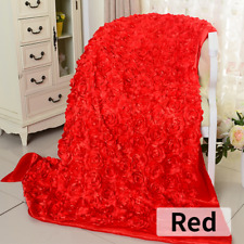 3D Rosen Blumen Stoff Hochzeit Teppich Tuch Basteln Nähen DIY Bekleidung 0.9m