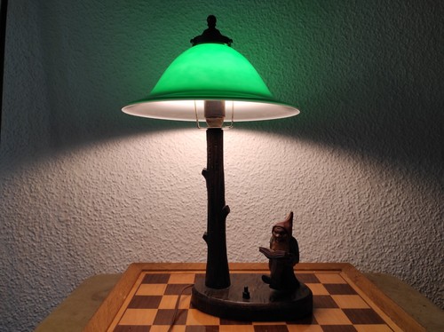 Tischlampe holz zwerg - tischlampe,