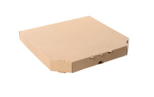 VERSANDBOX PIZZAKARTON PIZZA-SCHACHTEL 370X370X40 mm 5eckig INNENMASS BRAUN NEU