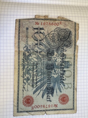 Reichsbanknote 100 mark 1908 - 100,
