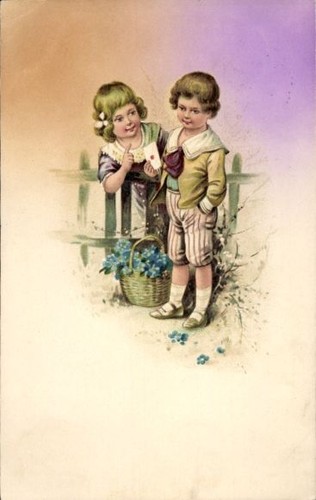 Kinder zaun blumenkorb - zaun,,