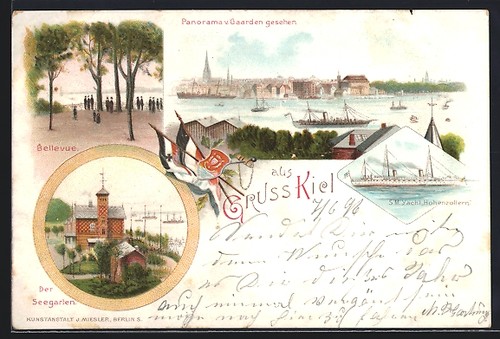 Lithographie kiel bellevue - lithographie,