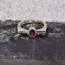 Granat Ring, 925er Silber, Edelsteinring (22667), Edelsteinschmuck